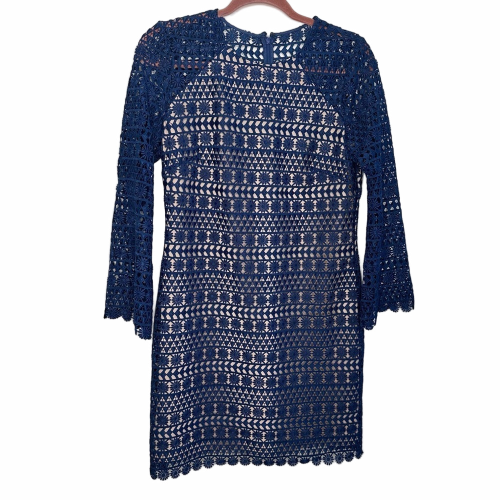 Shoshanna Lace Crochet Navy Blue Dress Size 4